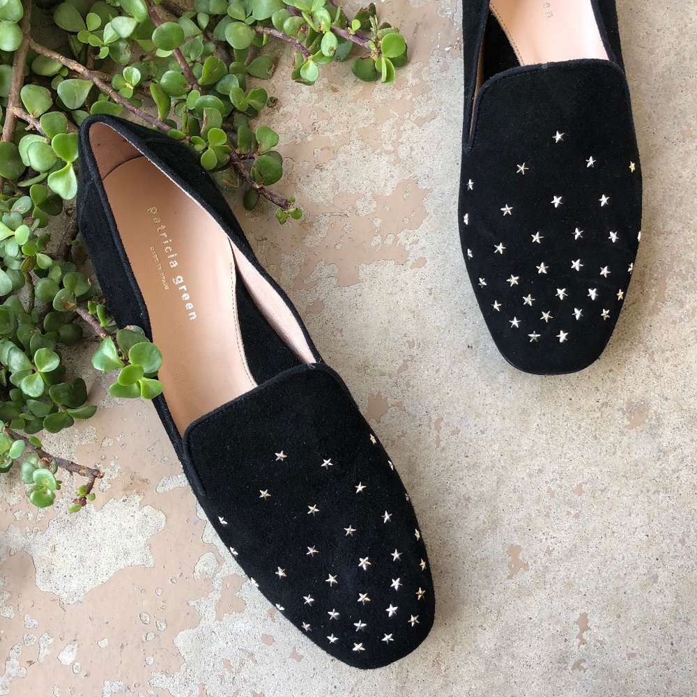 Patricia Green Celeste Star Stud Suede Loafers